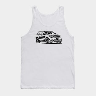 Cherokee Trackhawk Sketch Art Tank Top